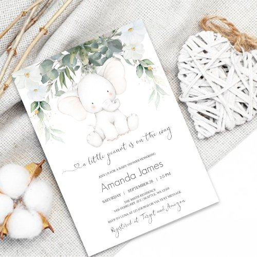 Elephant Gender Neutral Baby Shower Invitation