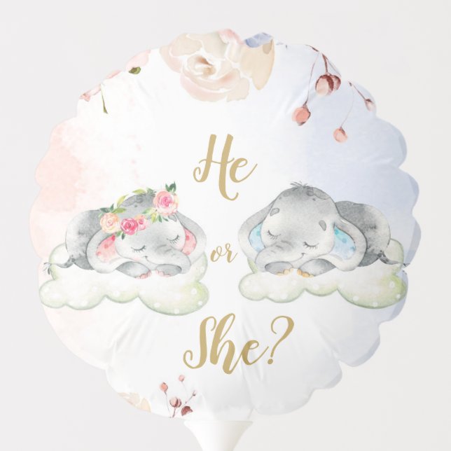 Elephant Gender Reveal Balloon Centre piece (Back)