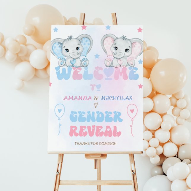 Elephant Gender Reveal Welcome Sign (Creator Uploaded)
