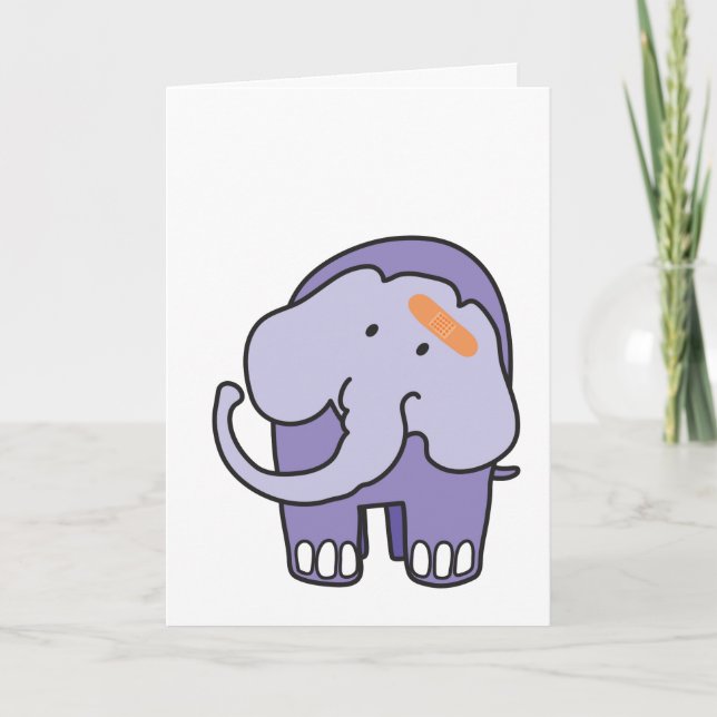Elephant Get Well Card (Front)
