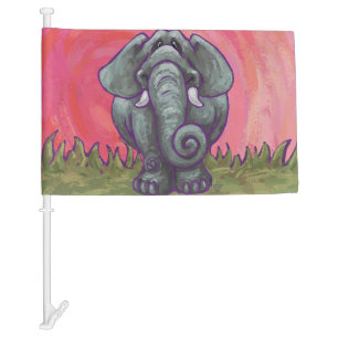 Elephant Gifts & Accessories Car Flag
