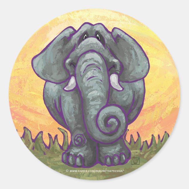 Elephant Gifts & Accessories Classic Round Sticker (Front)