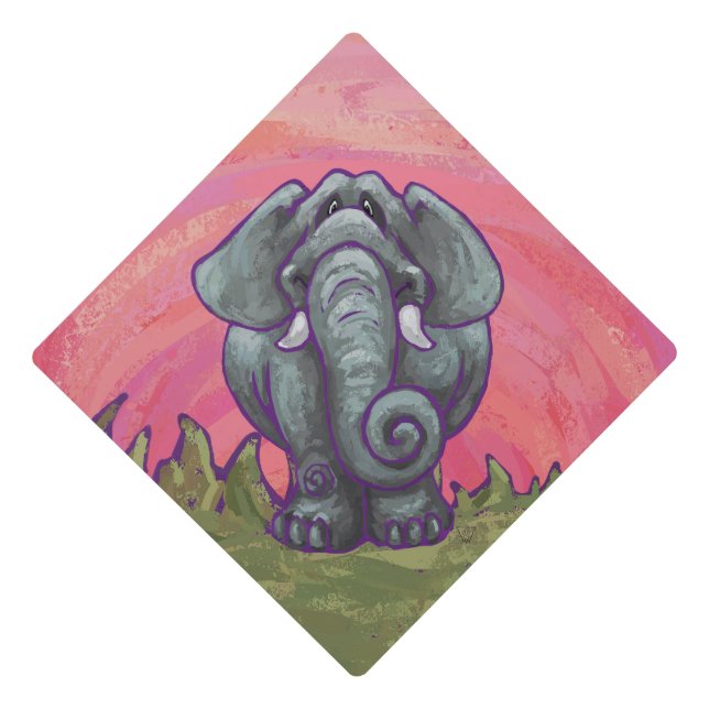 Elephant Gifts & Accessories Graduation Cap Topper (Front)