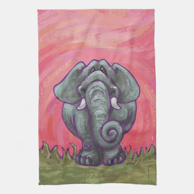 Elephant Gifts & Accessories Kitchen Towel (Vertical)