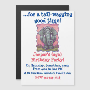 Elephant Gifts & Accessories Magnetic Invitation
