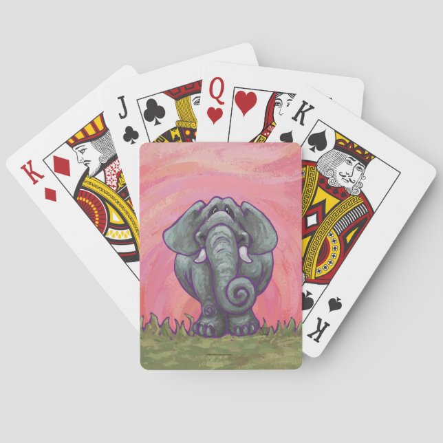Elephant Gifts & Accessories Poker Cards (Back)