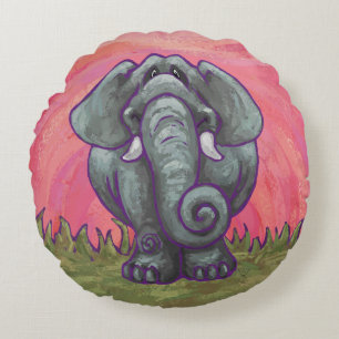 Elephant Gifts & Accessories Round Pillow