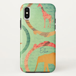 Elephant & Giraffe Collage iPhone XS Case