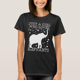Elephant Girl Love Heart T-Shirt