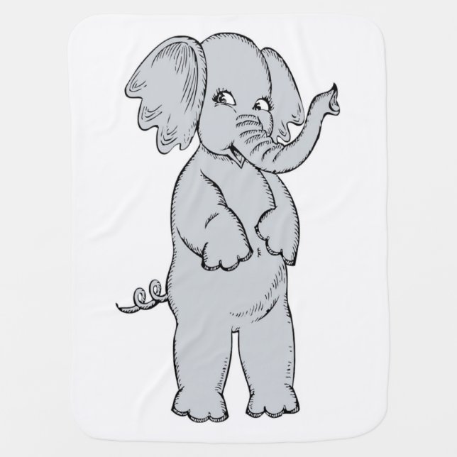 ELEPHANT GIRL SWADDLE BLANKET (Front)