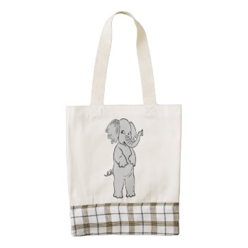 Elephant Girl Zazzle Heart Tote Bag by Awesoma at Zazzle