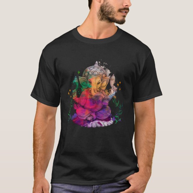 Elephant God Baby Elephant  Lord Ganesha T-Shirt (Front)