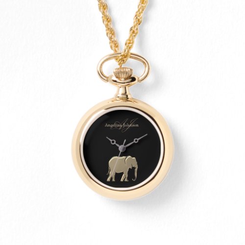Elephant Gold Monogrammed Watch