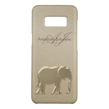 Elephant Golden Elegant Sandstone Monogram Classy Case-Mate Samsung Galaxy S8 Case