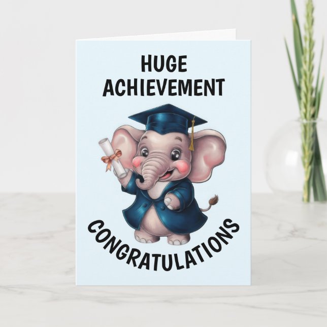 Elephant Graduation Card (Front)