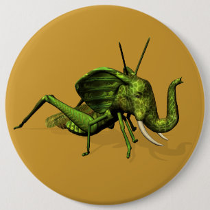 Elephant Grasshopper Crossbreed Button