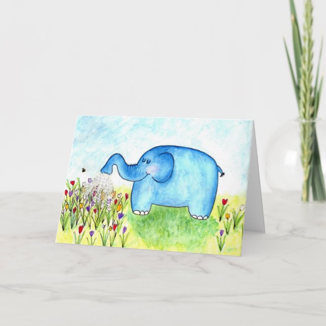 elephant greeting card (Front)
