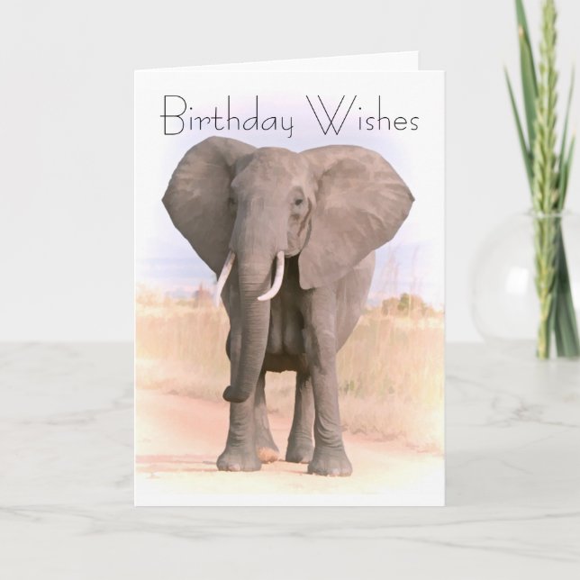 ELEPHANT GREETING CARD (Front)