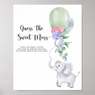 Elephant - guess the sweet mess poster