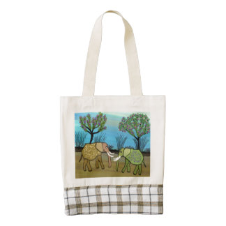 Elephant Habitat Zazzle HEART Tote Bag
