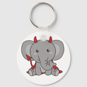 Elephant Halloween Cute Devil Kids Witches Costume Keychain