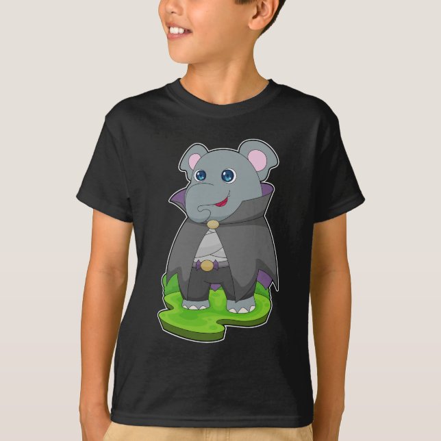 Elephant Halloween Vampire T-Shirt (Front)