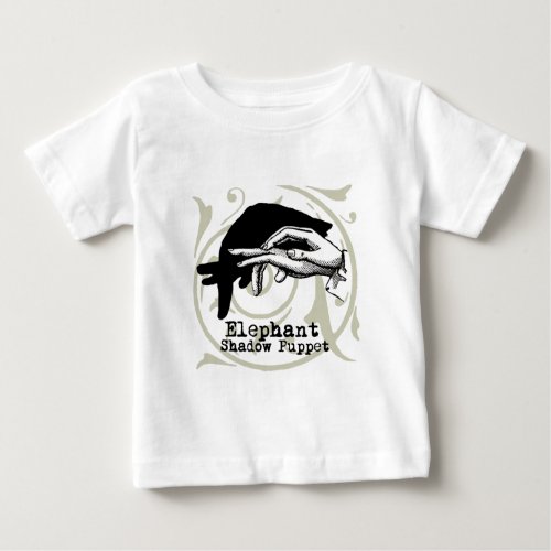 Elephant Hand Puppet Shadow Games Baby T_Shirt