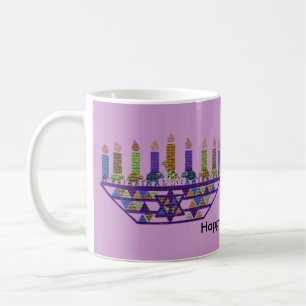 Elephant Hannukah Menorah Coffee Mug