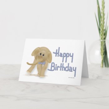 Elephant Happy Birthday Card by mybabybundles at Zazzle