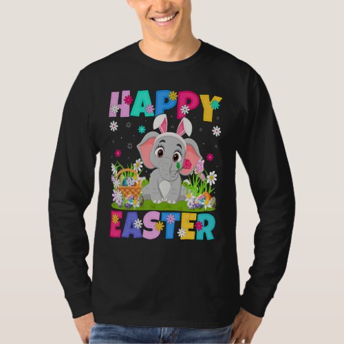 Elephant   Happy Easter Bunny Elephant Easter Sund T_Shirt