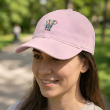 Elephant Hat Boho Floral Animal Cap