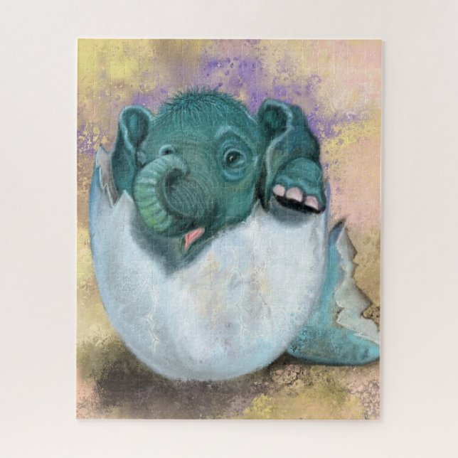 Elephant Hatching From Egg Jigsaw Puzzle (Vertical)