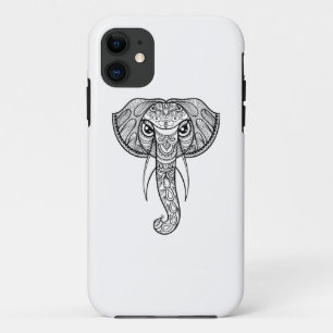 Elephant Head Doodle iPhone 11 Case