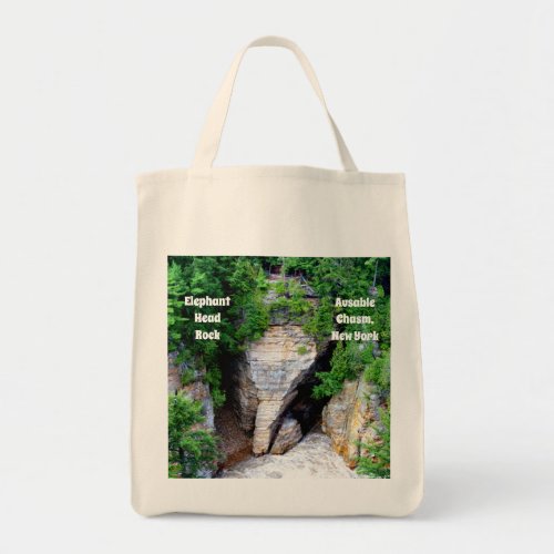 Elephant Head Rock Grocery Tote Bag