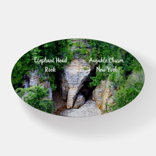 Elephant Head Rock Oval Paperweight