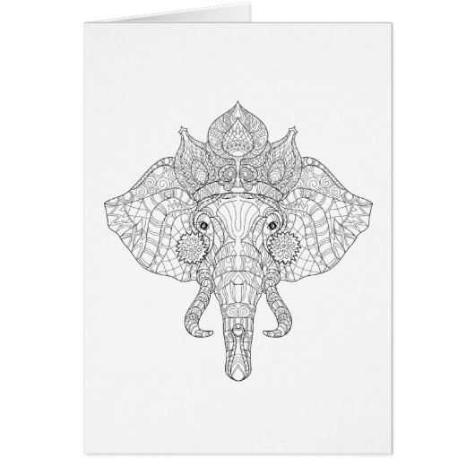 Elephant Head Zendoodle (Front)