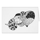 Elephant Head Zenstyle Doodle (Front Horizontal)