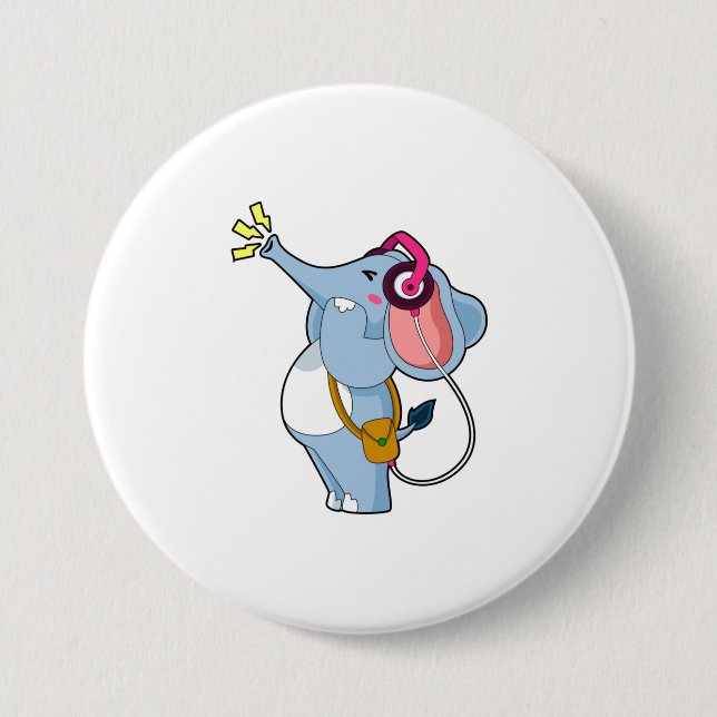 Elephant Headphone Music Button (Front)