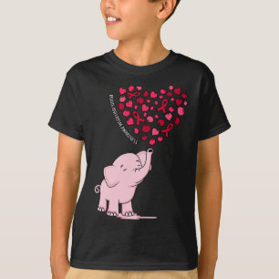 Elephant Heart Ribbon Brain Aneurysm Awareness Mon T-Shirt