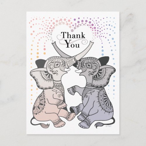 Elephant Heart Thank You Postcard