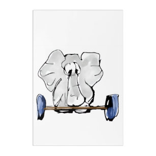 Elephant Heavy Lifter Acrylic Print
