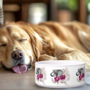 Elephant Henna Lotus Flowers Bowl