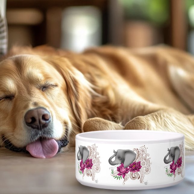 Elephant Henna Lotus Flowers  Bowl (Creator Uploaded)