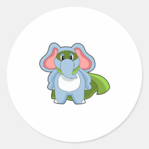 Elephant Hero Classic Round Sticker