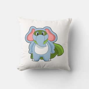 Elephant Hero Throw Pillow