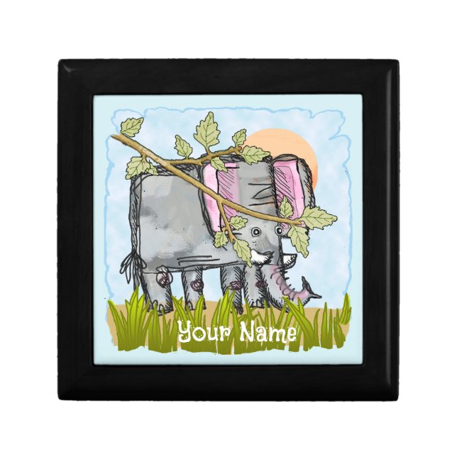 Elephant Hiding  Gift Box (Front)