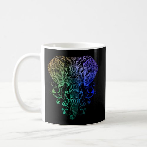 Elephant Hindu Tribal Watercolor Coffee Mug