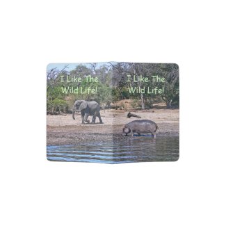 ELEPHANT & HIPPO AT RIVER/ 