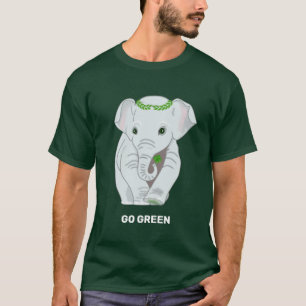 Elephant Holding a Four-Leaf Clover T-Shirt