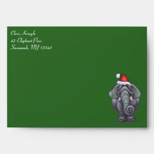 Elephant Holiday Card Envelope